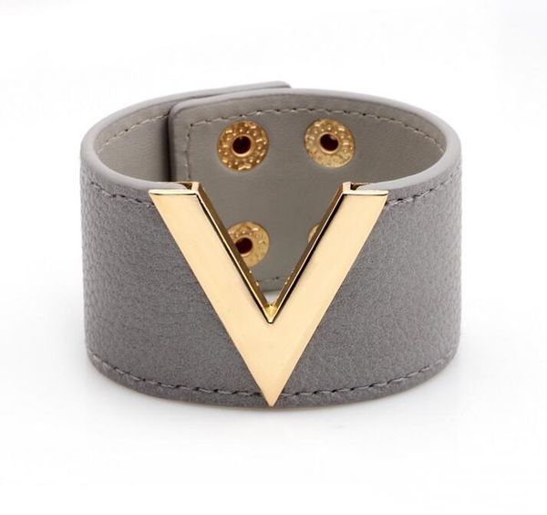 

v for 6 overwide bracelet jewelry bracelets 20 cuffs gold bangle shape colors leather wristband fashion women pu charm leather v pcs qtxwlq, Golden;silver