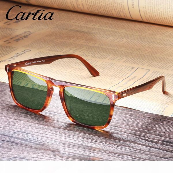 

carfia mens sunglasses polarized lenses vintage sun glasses 100% uv protection 5357 square 50mm 4 colors with case, White;black