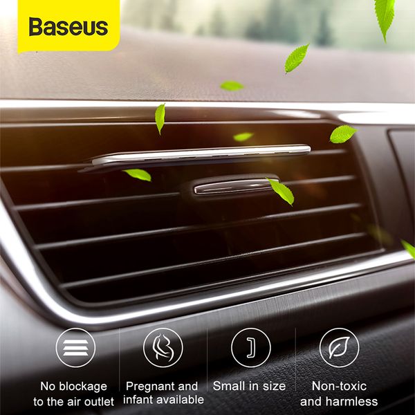 

baseus car air purifier oil diffuser for car air freshener clip more scent aroma diffuser aromawith 6 piece essential oil stick
