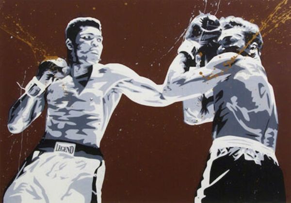 

mr brainwash graffiti art muhammad ali wall decor handpainted &hd print oil painting on canvas wall art canvas pictures 200813