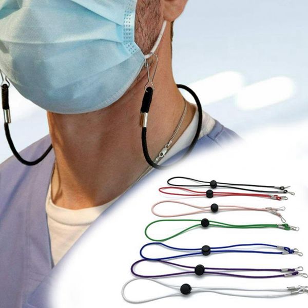 

12colors mask lanyard adjustable masks hang rope face mask anti-loss straps ear holder rope hang on neck hha1555