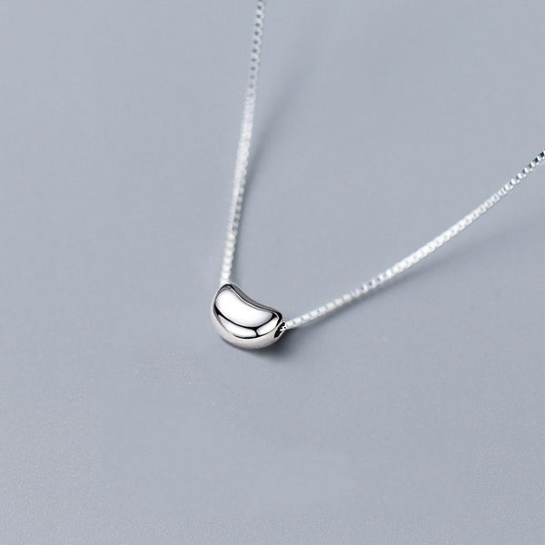 

fashion simple pea bead silver color clavicle chain necklace for women girls party jewelry gifts wholesale s-n598