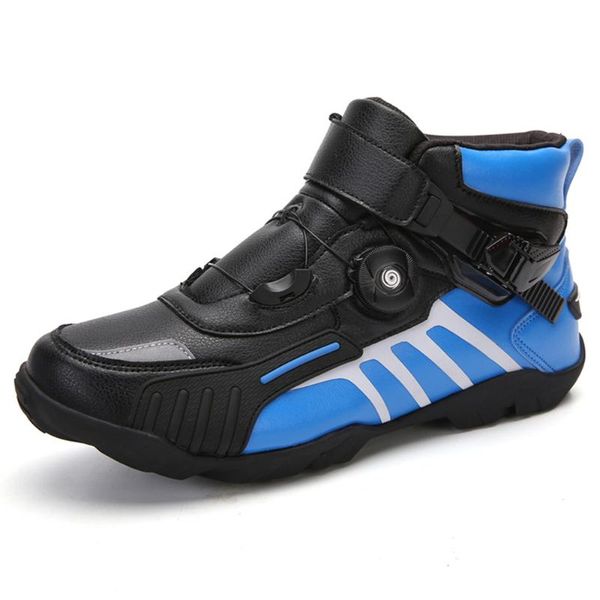 

blue motorcycle boots breathable riding boots men motocross shoes motorcycle protection motorbike biker chopper motorboats shoes