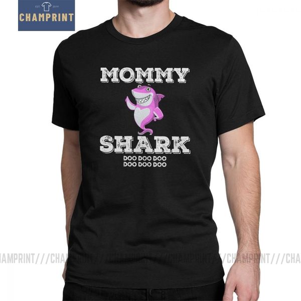 

man t shirts mommy shark t shirt doo doo tee shirt matching family leisure short sleeved pure cotton plus size t-shirt