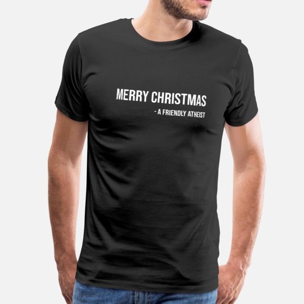 

merry christmas from an atheist xmas gift t shirt men designs short sleeve s-xxxl basic solid famous fashion spring original shirt