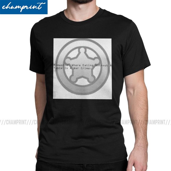 

rimworld war crime мужчины футболки rim world meme игры смешные tee shirt с коротким рукавом crewneck t-shirt хлопок идея подарка tops