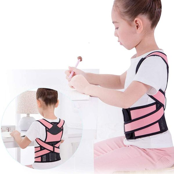 Postura Corrector Brace for Children ajustável Upper Back Brace de Apoio Clavícula Prevent Jubarte Crianças Voltar cintura Corset CX200818