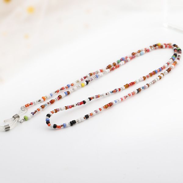 

glasses chain necklace decorative eyeglasses eyewear multicolour beaded spectacles sunglass holder cords strap sunglass rope, Silver