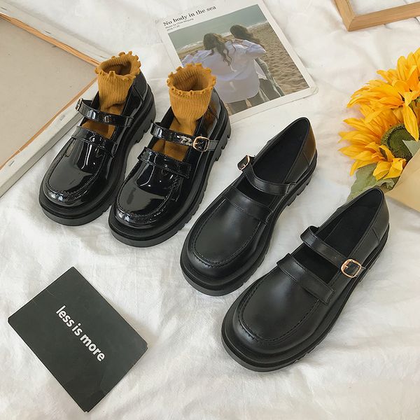 

fashion womens shoes 2020 low sandals woman leather suit female beige all-match with heel mary jane summer heels luxury, Black