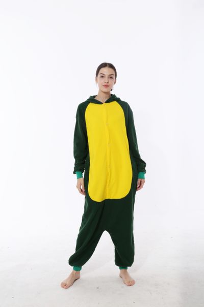 

flannel cartoon mascot animal one-piece flannel pajamas cartoon animal version seal one-p, Red;yellow