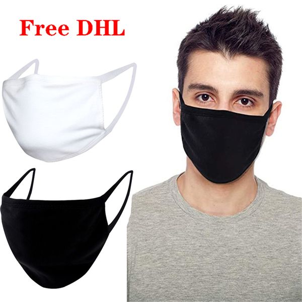 Maschere antipolvere di alta qualità Maschera in cotone di moda Maschera per la bocca Unisex Uomo Donna Ciclismo Indossa nero bianco