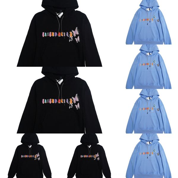 

gangurru national fashion autumn coat butterflyhoodie butterfly new butterfly printed sweater men's and women's loose coat couple, Black