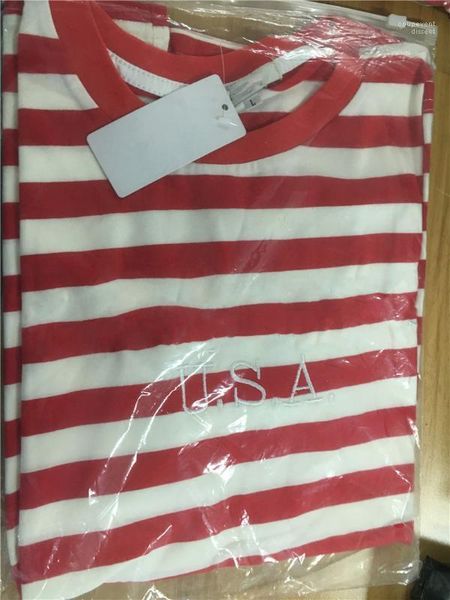 

clothes summer casual couple tees jeans usa womens striped t-shirt fashion embroidery designer tees short sleeved, White