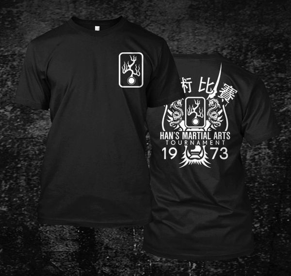 

сыпучие черный tshirts homme тройники hans tournament dragon вдохновленный брюс ли последний фильм - пользовательские мужские tee версия для