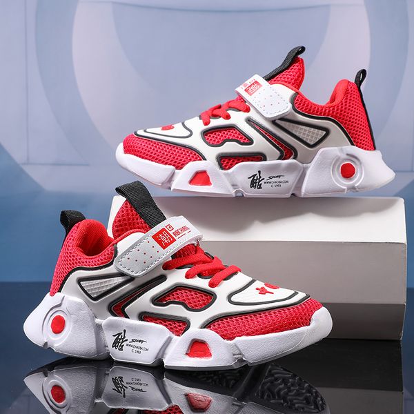 

new children's casual zapatillas running shoes boys sneakers tennis student shoes breathable big boy tennis sports shoe kids, Black