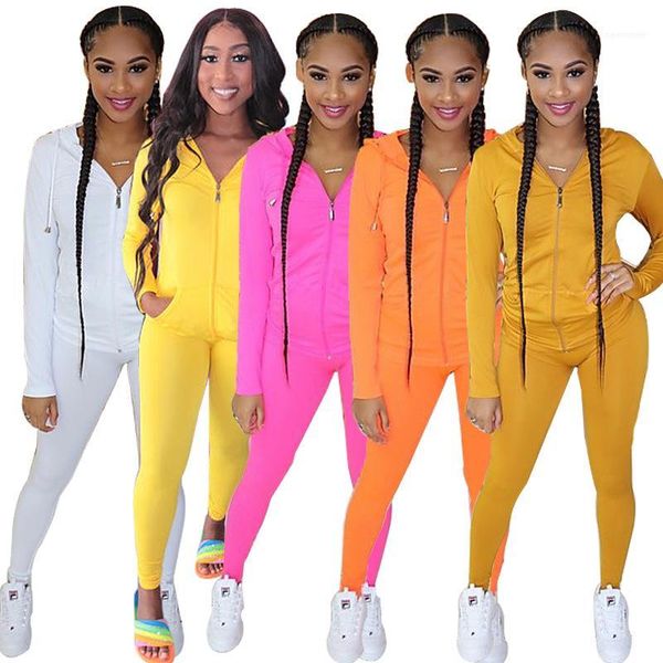 

женщина одежда женщина двухкусочный outfit с длинным рукавом кардиган пальто брюки set sport fashion женские дизайнерские костюмы, Gray