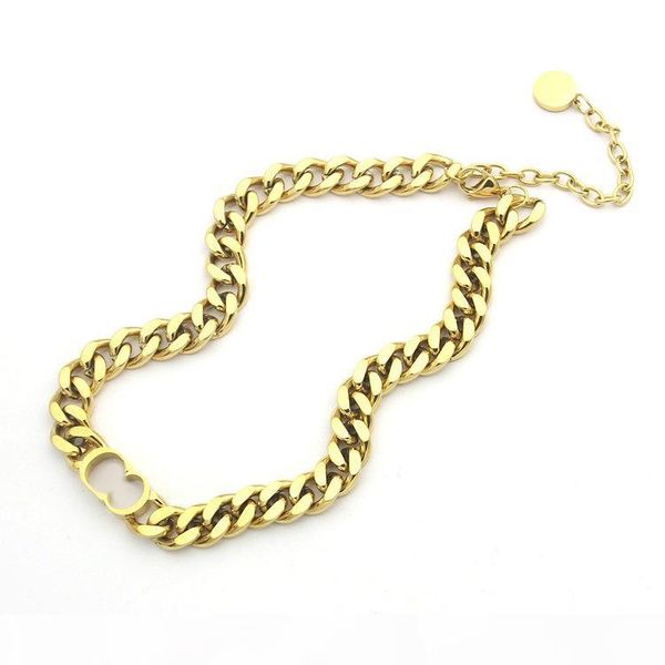 

толстый ожерелье титана стали позолоченный cd письмо подходит для нового бренда ожерелье мужские ювелирные изделия женщин, Silver