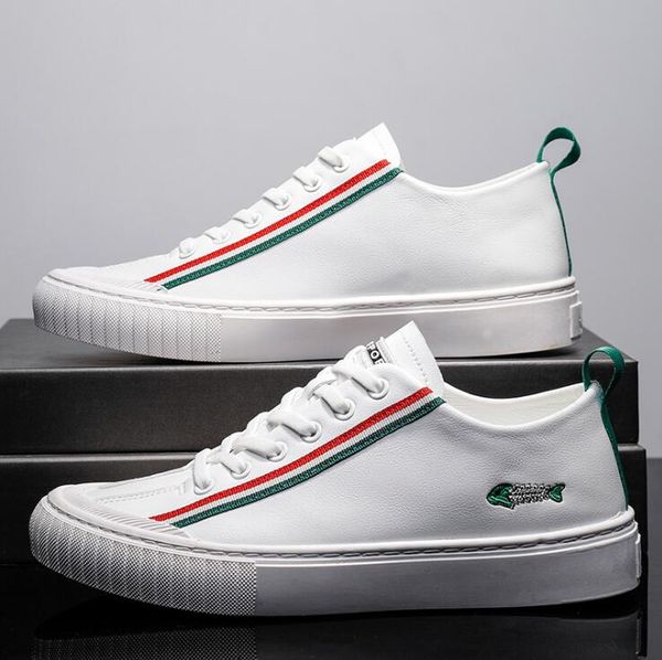 

brand new man casual shoes spring autumn fashion men leather casual shoes trend flat shoes loafers, Black