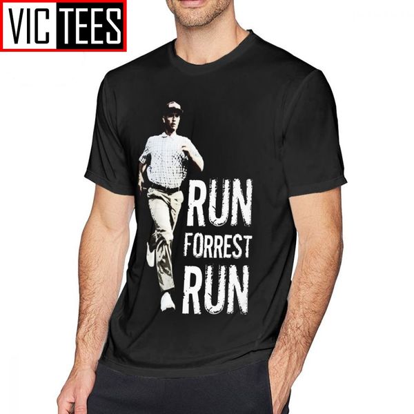 

мужские форрест гамп футболки run forest run forest gump футболка casual смешной tee shirt mens graphic негабаритные tshirt