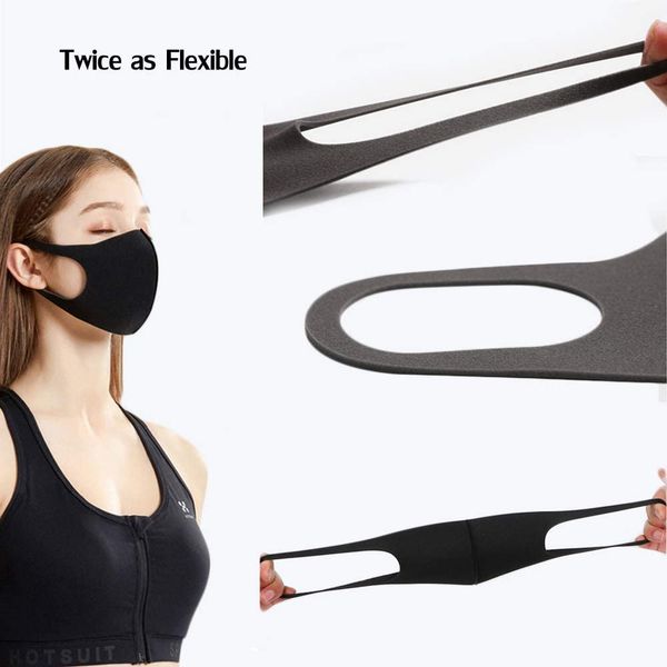 

в наличии! unisex губка пыл pm2.5 загрязнение велоспорт маска для лица 3 слоя с дыханием широкой планка моющийся многоразовый глушитель