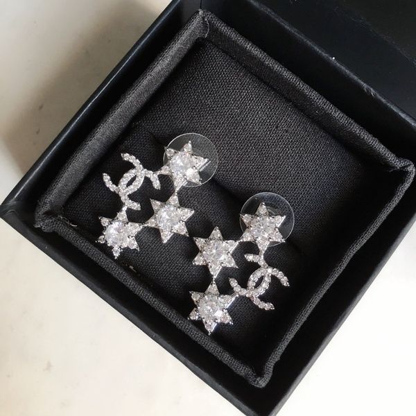 

earrings new style fashion classic letters diamond tassel retro earrings jewelry women earrings with box r54, Golden