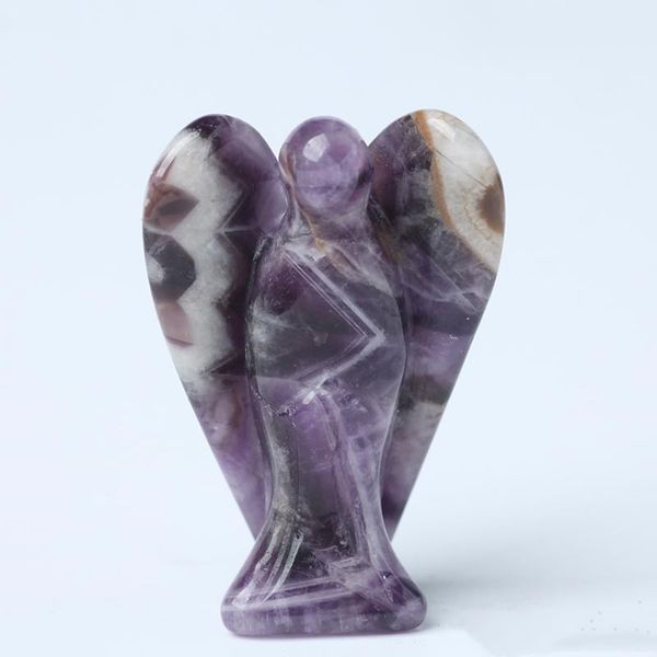 

angel aura reiki wholesale amethyst inch sculpture gift crystal chrismas figurine dream natural little 1.97 healing sq2009 azptw
