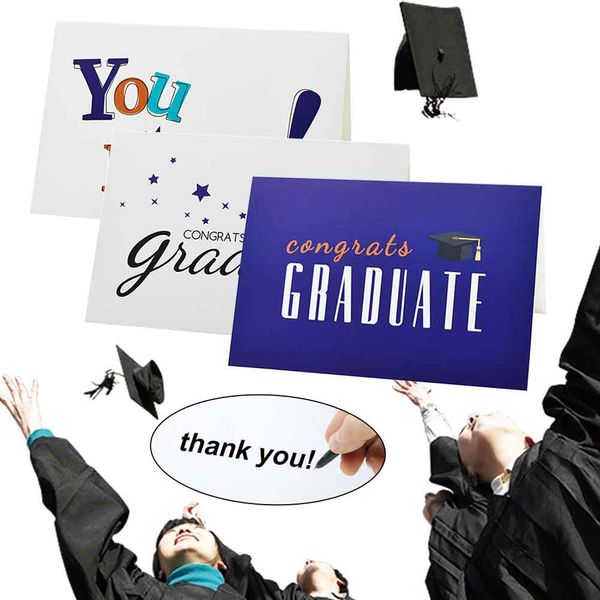 

6pcs/set rendered greeting cards printing gifts graduation season party supplies