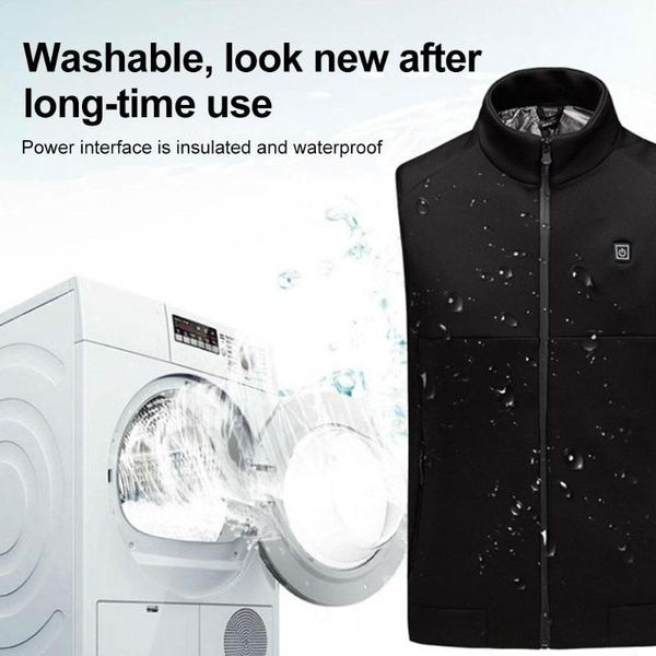 

outdoor t-shirts winter heating vest men and women casual usb charging interface intelligent constant temperature suit, Gray;blue
