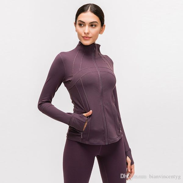 

long sleeve designer t-shirts women yoga gym compression tights women's sports wear for fitness yoga training zipper jacket outfits exe, Gray