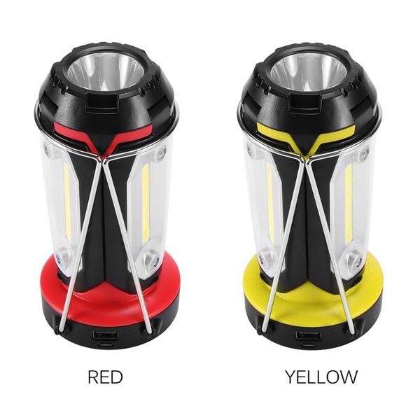 

cob portable lantern tent lamp usb rechargeable ultra bright led lightweight camping lanterns light for working hiking camping