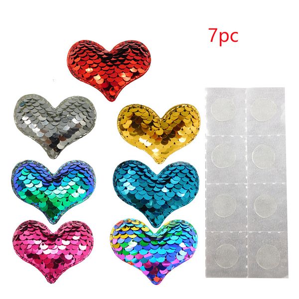 

padded diy sequins love heart craft ornament clothes sewing patch handmade