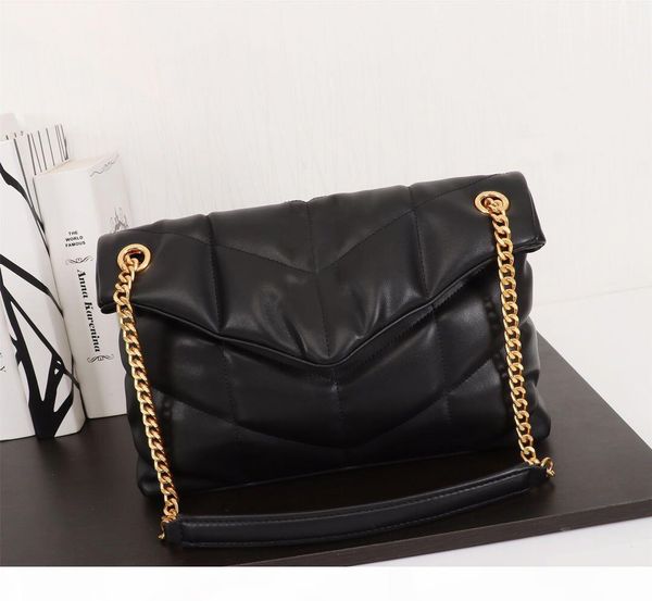 

lambskin woman handbag loulou women messenger bag women fashion solid color cover shoulder crossbody cloud bag 577476 loulou puffer bags