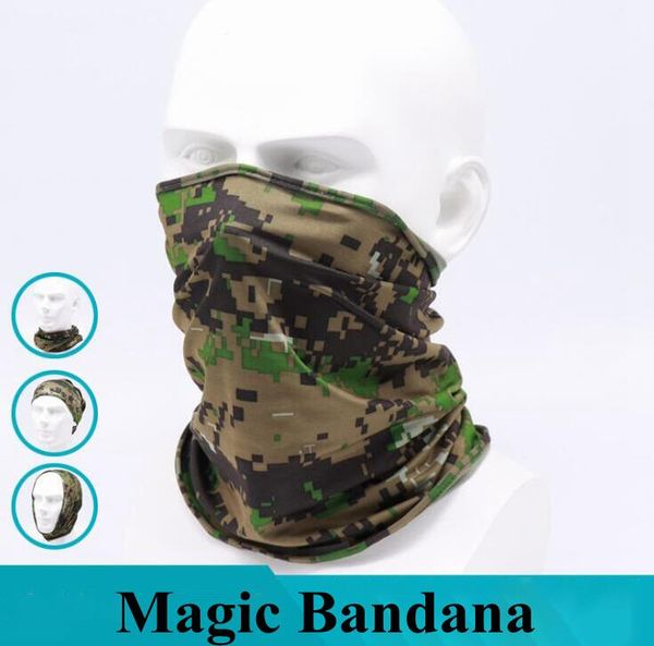 

magic bandana mask camo solid multifunctional headwear magic scarf heaewear outdoor sports bandanas cycling hiking mask ljjo7869, Blue;gray