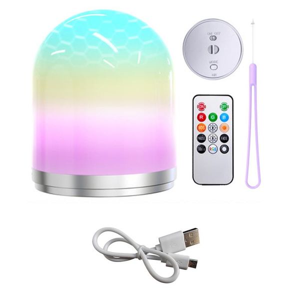 LED vender novo USB Night Light Lâmpadas Noite colorida LED RGB Color Change Lâmpada de mesa Home Decor de cabeceira luzes da tabela