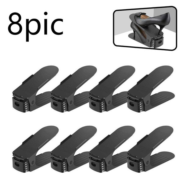 

clothing & wardrobe storage 8pcs adjustab double shoe organizer modern cleaning shoes rack plastic living organizers shoebox stand shelf