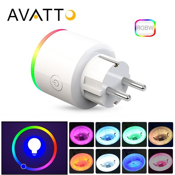 

cgjxsavatto 16a eu rgb wifi smart plug with power monitor ,wifi wireless smart socket outlet with google home alexa voice control t6190610