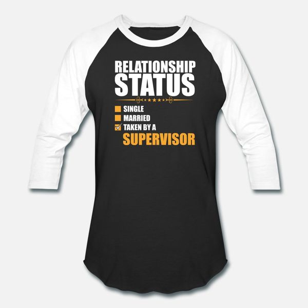 

relationship status single married supervisor t shirt men customize 100% cotton round neck clothing anti-wrinkle fashion standard shirt