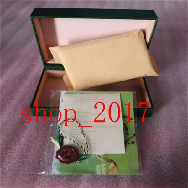 

xx новый роскошный темно-зеленый часы box подарков чехол для rolex часы буклет карты метки и документы на английском языке швейцарские часы, Black;blue