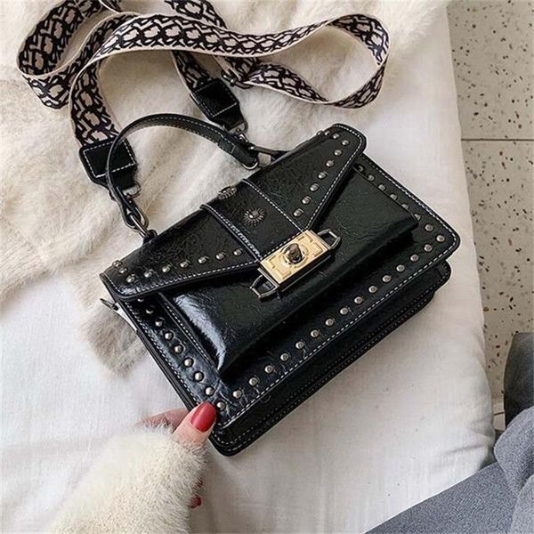 

rivet малого crossbody сумка для женщин 2020 плеча сумки lady luxury сумка дизайнера женщин сумки случайных леди кошельков