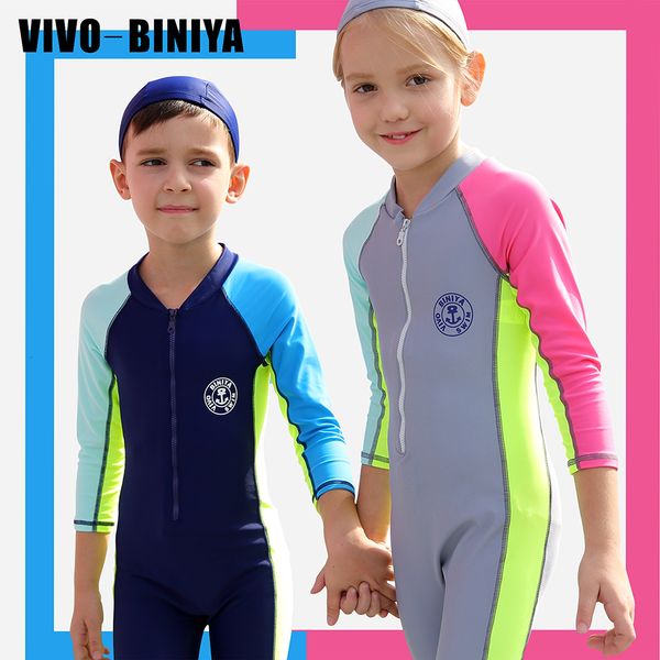 

kids full body stinger swimsuit sun uv protection swimwear upf50+ swimsuit front zip long sleeve one-piece bathing suit boy girl