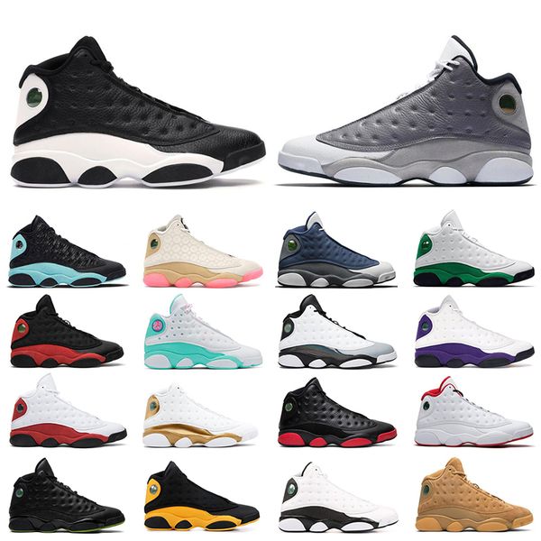 

13 13s basketball shoes reverse he got game atmosphere grey chinese new year white soar green pink sports sneaker mens trainers, Black