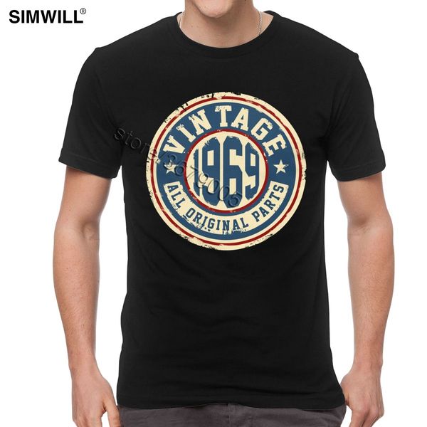 

vintage 1969 all original parts t shirt for men leisure cotton tees o neck short sleeved grunge style birthday gift t-shirt