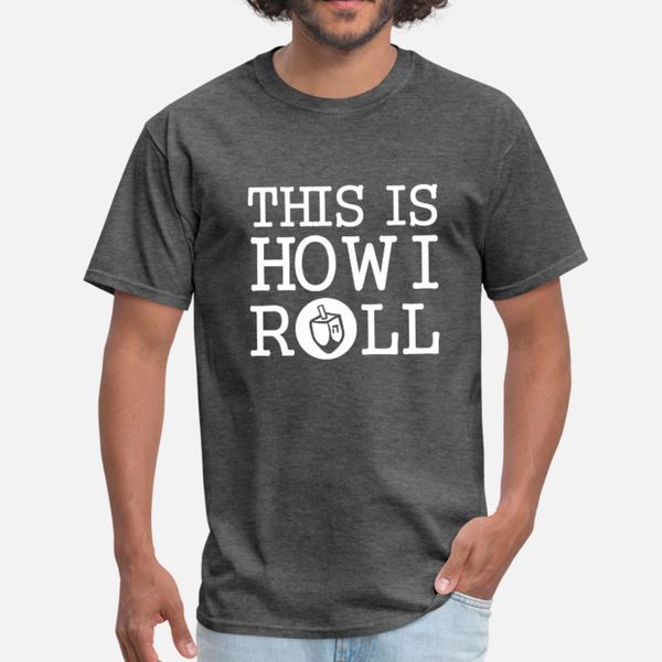 

funny hanukkah this is how i roll cute chanukah t shirt men design 100% cotton s-xxxl kawaii interesting funny spring autumn natural shirt