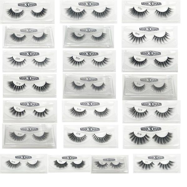 

3d false eyelashes 22 styles handmade beauty thick long soft lashes fake eye lashes eyelash gift box package wholesale 3001217