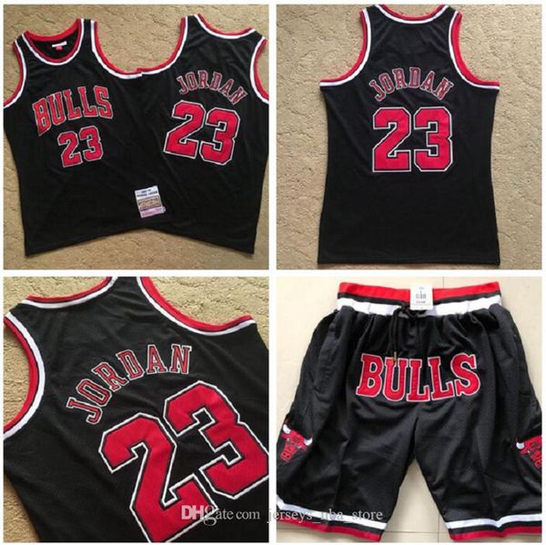 

men's basketball chicago bulls 23 michael jd mitchell & ness black 1997-98 swingman jersey 02, Black;red