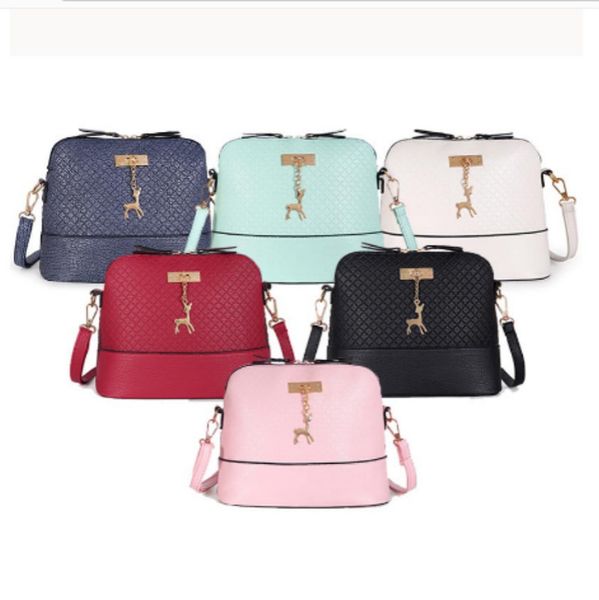 

pu leather women shoulder bag female purse deer pendant handbags girl mini crossbody bag vintage small mini flap bolsos 2020