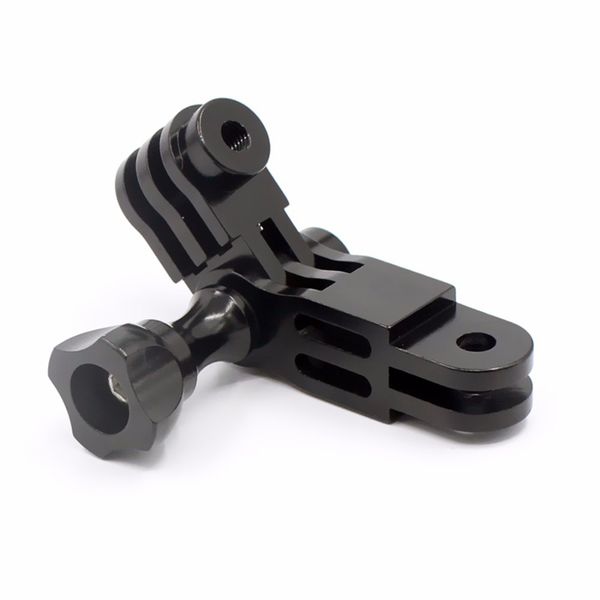 

cnc aluminium alloy three-way pivot arm mount adapter for hero 1 2 3 3+ 4 5 session/ yi/sj/gitup sport camera black