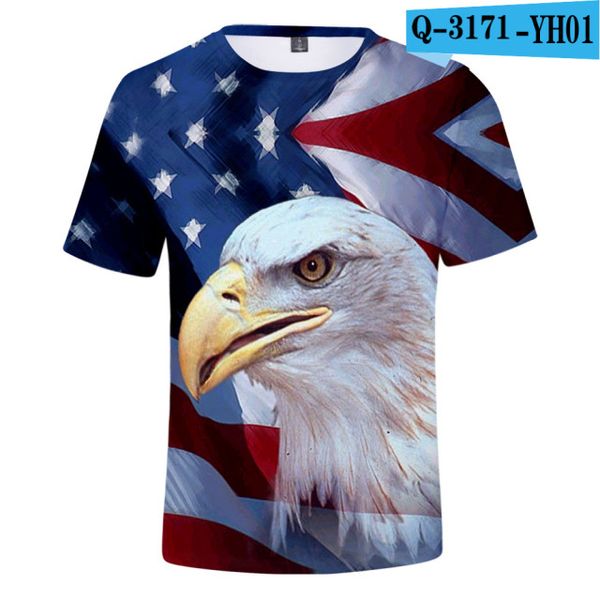 

skull eagle usa national flag 3d print shirts humor graphic comics men clothing