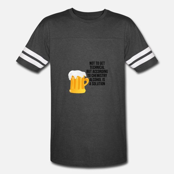 

alcohol is a solution t shirt men create 100% cotton round neck cool loose authentic spring autumn leisure shirt
