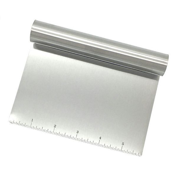 

stainless steel measuring guide scraper bakery tool dough cutter with scale